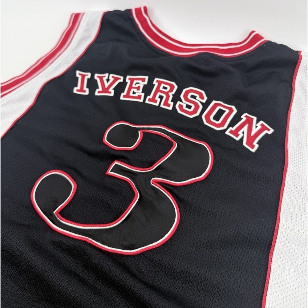 VNTG Y2K Allen Iverson Limited Edition #3 Reebok Jersey Black Red Men's XL